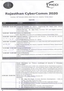 Rajasthan CyberComm 2020 29/01/2020 One day event organised by FICCI